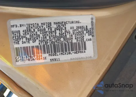 1998 Toyota Avalon Xl from USA, damaged, VIN 4T1BF18B7WU217612